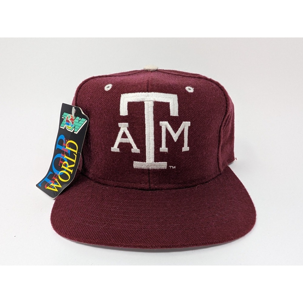VINTAGE‎ Texas A&M Hat Cap Fitted Mens 7 1/4 NCAA Football Top of the World 90s